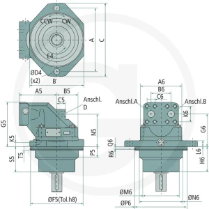 Parker Silnik tłokowy F12-030-MF-CV-K-000-0000-P0 25704313