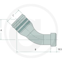Parker Króciec zasysający, wersja nasadzana, zestaw, 45° 25704360 - Sklep PoltechParts
