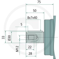 SUNFAB Silnik tłokowy SCM-025W-H-I42-K30-K3G-100 25704116 - Sklep PoltechParts