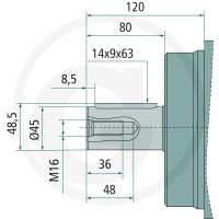 SUNFAB Silnik tłokowy SCM-108W-H-I45-K45-V1M-100 25704123 - Sklep PoltechParts