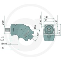 SUNFAB Silnik tłokowy SAM-056W-N-DL4-L35-S3G-100 25704107 - Sklep PoltechParts
