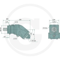 SUNFAB Silnik tłokowy SCM-012W-H-I41-K25-K3G-100 25704113 - Sklep PoltechParts