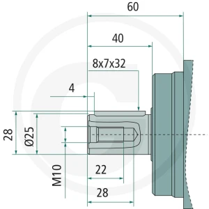 SUNFAB Silnik tłokowy SCM-017W-H-I41-K25-K3G-100 25704114