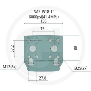 SUNFAB Silnik tłokowy SCM-130W-H-I45-K45-V1M-100 25704124