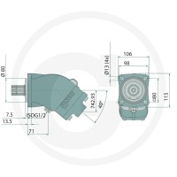 SUNFAB Silnik tłokowy SAM-010W-N-DL4-L35-S3G-100 25704100 - Sklep PoltechParts