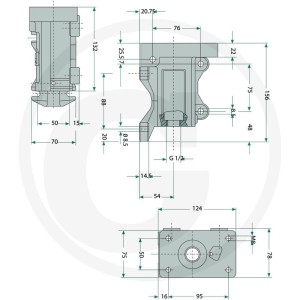 Casappa Adapter pompy ręcznej EP G 1/2" 25702295