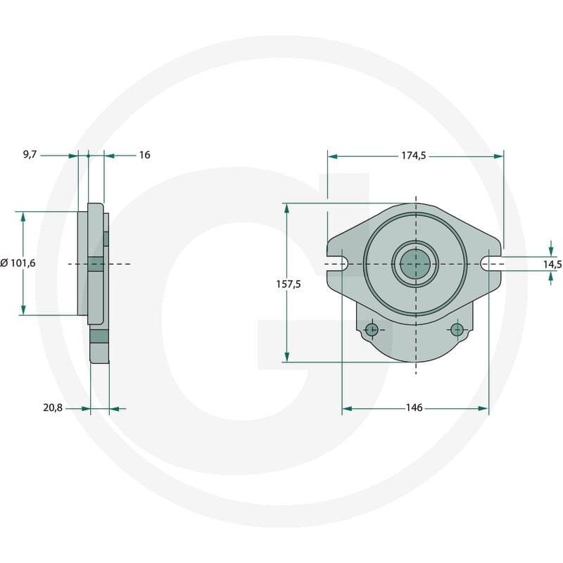 Casappa Kołnierz przedni PLP 30 U3 25702640 - Sklep PoltechParts