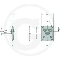Casappa Kołnierz europejski E1 aluminium 25702677 - Sklep PoltechParts