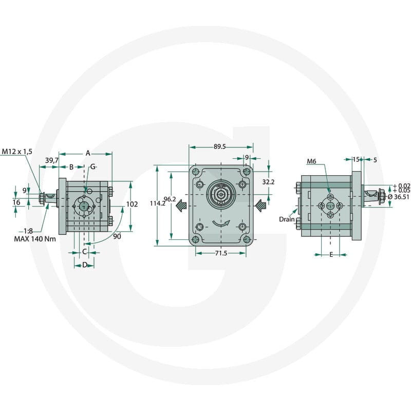 Casappa Silnik PLM20.20R0-82E2-LEA/EB-N 25703006 - Sklep PoltechParts