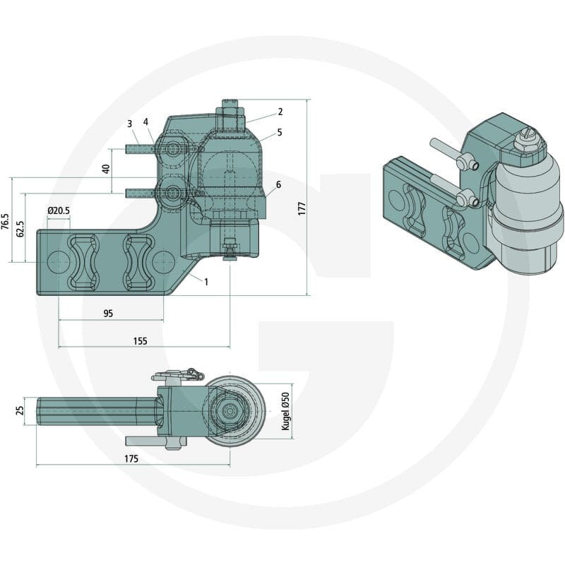 Scharmüller Układ kierowania kół tylnych 77700520522 - Sklep PoltechParts