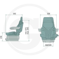 GRAMMER Siedzenie wózka widłowego 2401137773 - Sklep PoltechParts