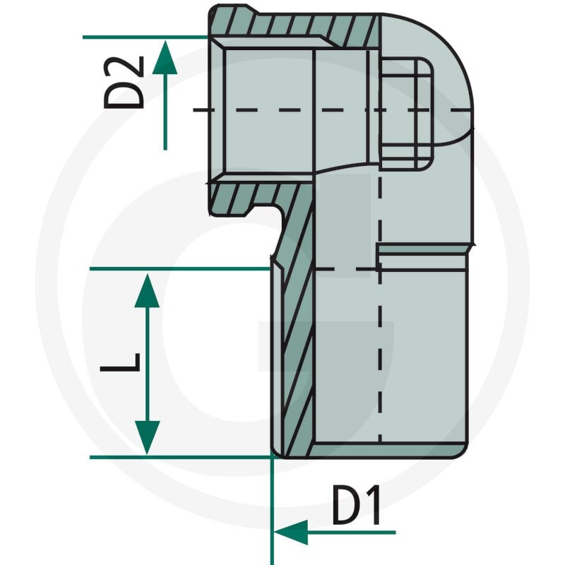 Kongsberg Złączka kątowa grodziowa 2286237808 - Sklep PoltechParts