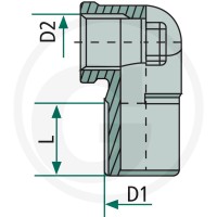 Kongsberg Złączka kątowa grodziowa 2286237808 - Sklep PoltechParts