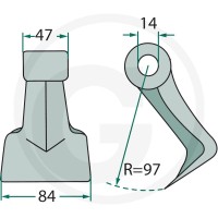 GRANIT Bijak młotkowy 1803200349 - Sklep PoltechParts