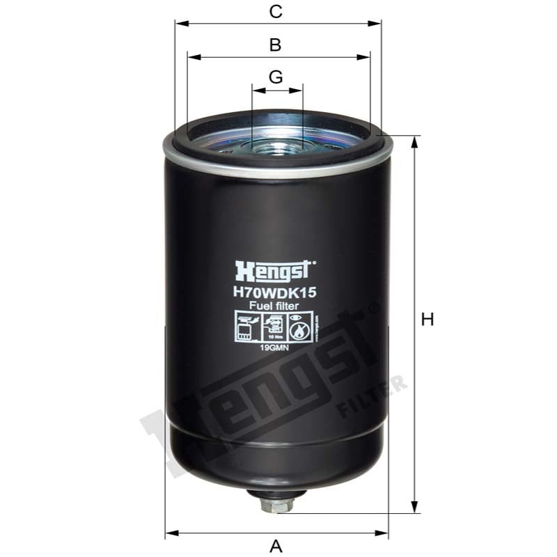 Hengst Filtr paliwa H70WDK15 866H70WDK15 - Sklep PoltechParts
