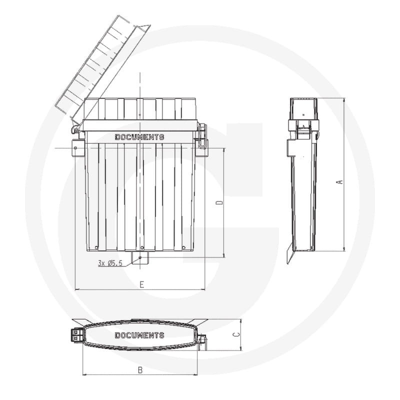 Sauermann Pojemnik na dokumenty 28810145 - Sklep PoltechParts