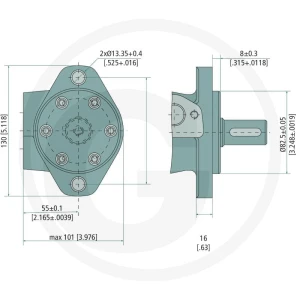 M+S Silnik MP 400cc D=25mm 1/2'’ 11977026