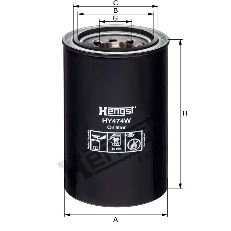 Hengst Filtr oleju 12090833 - Sklep PoltechParts
