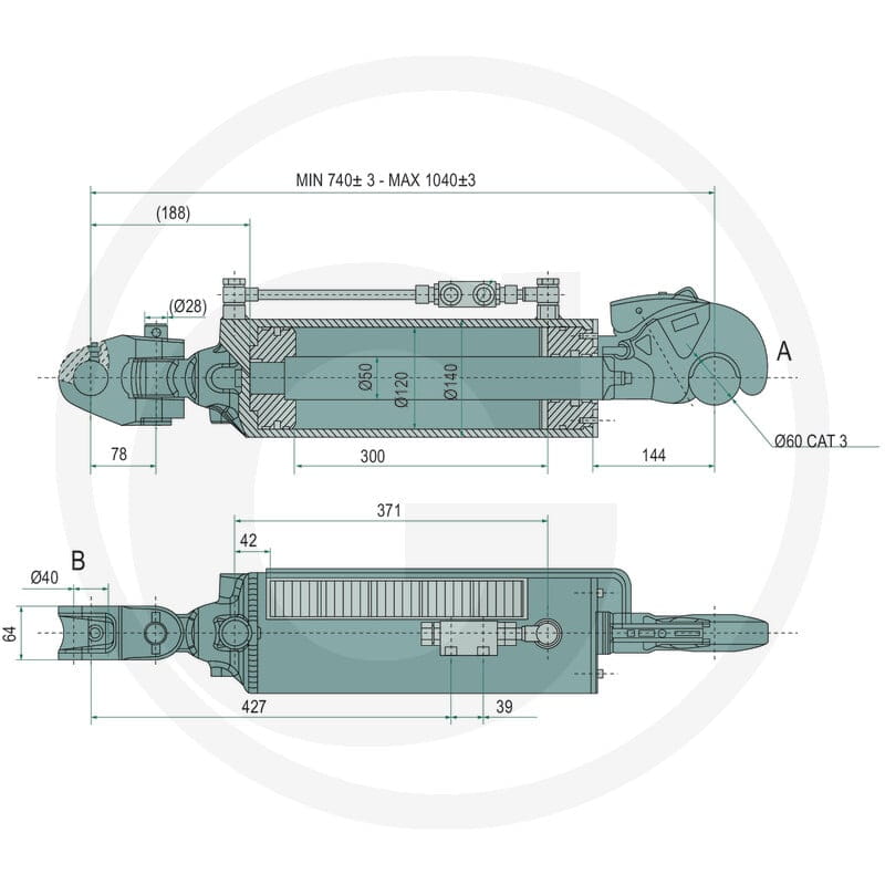 GRANIT Łącznik górny hydrauliczny 20006066 - Sklep PoltechParts