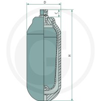 Fox Akumulator hydrauliczny 350 cm³ M18x1,5 85048001 - Sklep PoltechParts