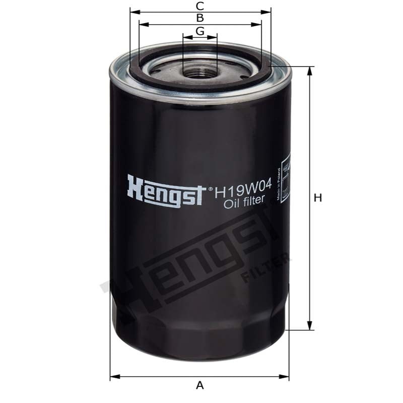 Hengst Filtr oleju 866H19W04 - Sklep PoltechParts
