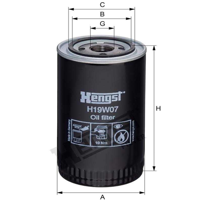 Hengst Filtr oleju 866H19W07 - Sklep PoltechParts