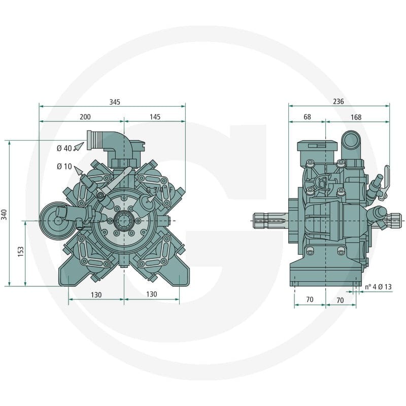 Comet Pompa membranowo-tłokowa 6706093001300 - Sklep PoltechParts