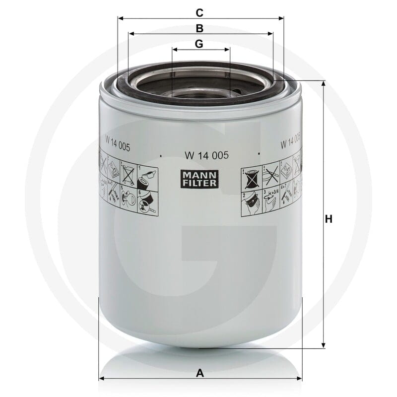 MANN FILTER Filtr oleju silnikowego 565W14005 - Sklep PoltechParts