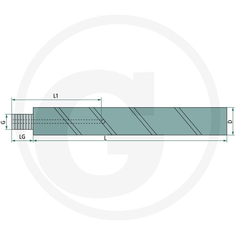 Smarowany sworzeń gwintowany 42CrMo4 50915BGS3001CRMO - Sklep PoltechParts