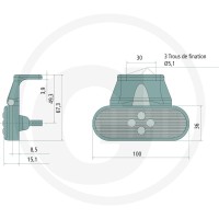 Vignal Lampa obrysowa boczna 50782710337 - Sklep PoltechParts