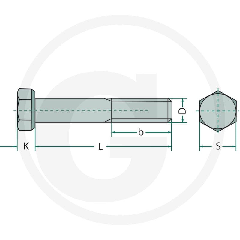 GRANIT Śruba z łbem sześciokątnym M12x70 485960A12X1.5X070 - Sklep PoltechParts
