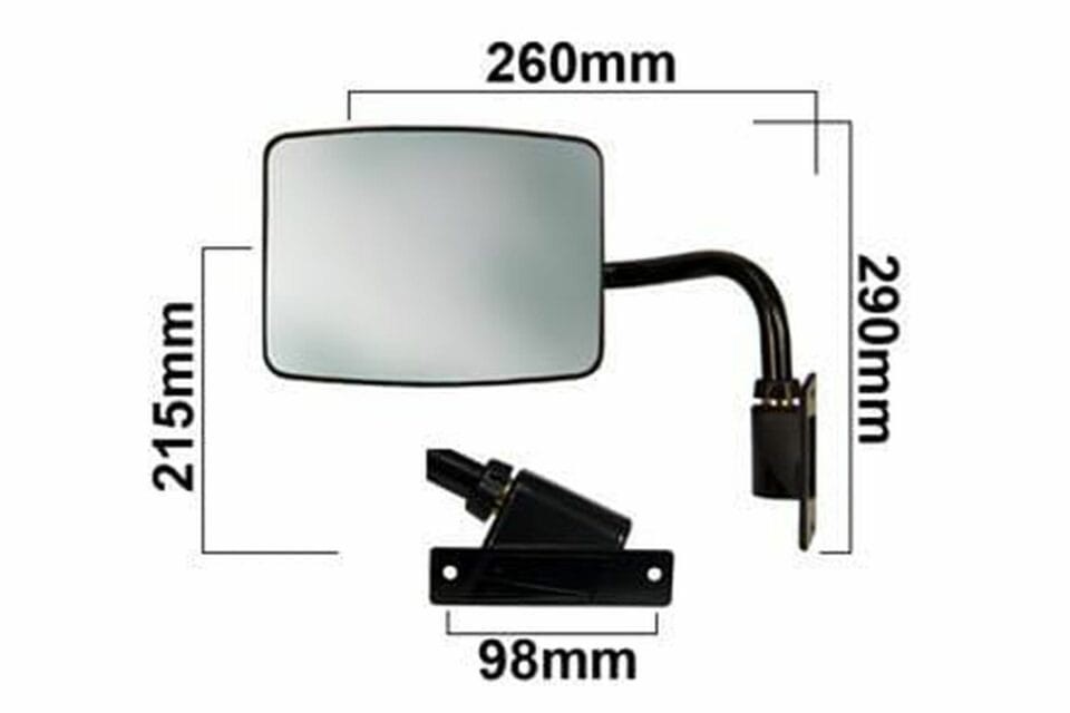 Lusterko ze wspornikiem, lewe