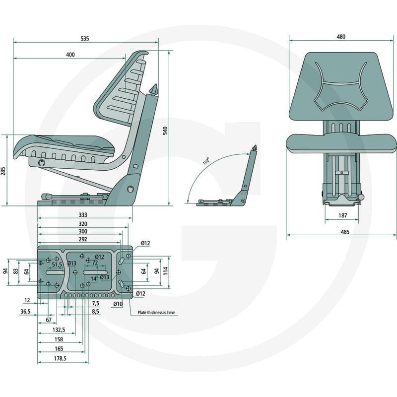GRANIT Siedzenie 24000067 - Sklep PoltechParts