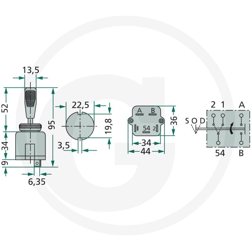 Cobo Włącznik kierunkowskazów 22715104000 - Sklep PoltechParts