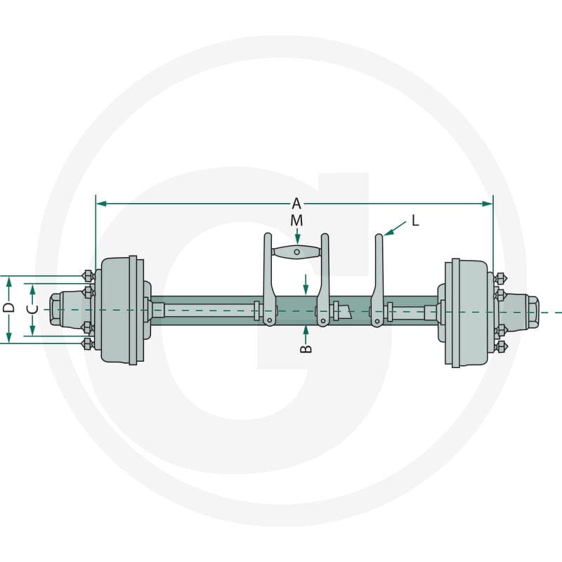 FAD Oś z hamulcem automatycznym 220F070P0660R9 - Sklep PoltechParts