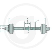 FAD Oś z hamulcem automatycznym 220F070P0660R9 - Sklep PoltechParts