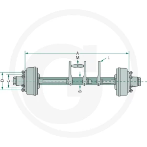 FAD Oś z hamulcem automatycznym 220F070P0660R9