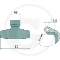 GRANIT Bijak młotkowy 18063-RM-95 - Sklep PoltechParts