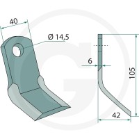 GRANIT Nóż typu Y 18063-ZAP-13 - Sklep PoltechParts