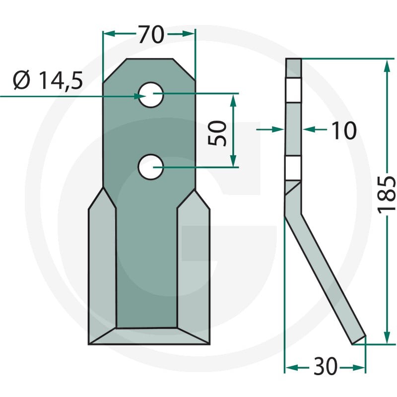 GRANIT Nóż rotacyjny 180PEG-05 - Sklep PoltechParts