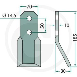 GRANIT Nóż rotacyjny 180PEG-05