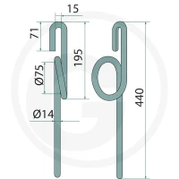 GRANIT Striegelzinken 1803200357 - Sklep PoltechParts