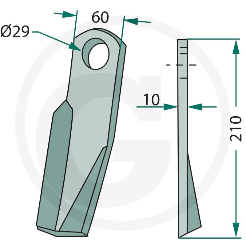 GRANIT Nóż bijakowy 18063-IND-44-R - Sklep PoltechParts