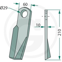 GRANIT Nóż bijakowy 18063-IND-44-R - Sklep PoltechParts
