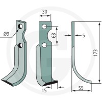 GRANIT Nóż glebogryzarki 180BEN-21R - Sklep PoltechParts