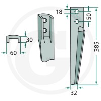 GRANIT Ząb brony aktywnej 180RH-105-L - Sklep PoltechParts