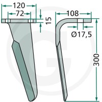 GRANIT Ząb brony aktywnej 180RH-12-DEL - Sklep PoltechParts