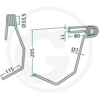 GRANIT Palec zagarniający siewnika 18010.ST-LE-05 - Sklep PoltechParts
