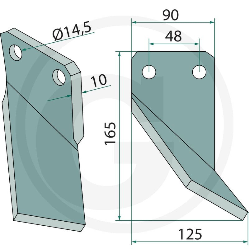 GRANIT Nóż glebogryzarki 1806000002 - Sklep PoltechParts