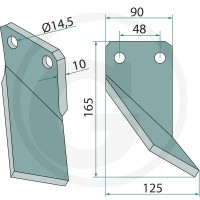 GRANIT Nóż glebogryzarki 1806000002 - Sklep PoltechParts